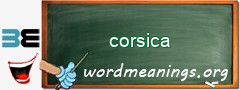 WordMeaning blackboard for corsica